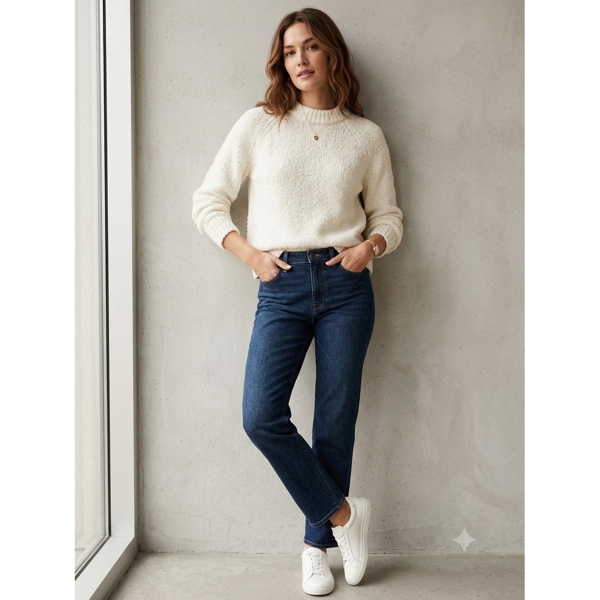 Banana Republic Boucle Pullover Sweater White Merino Wool Blend Large 514676-02